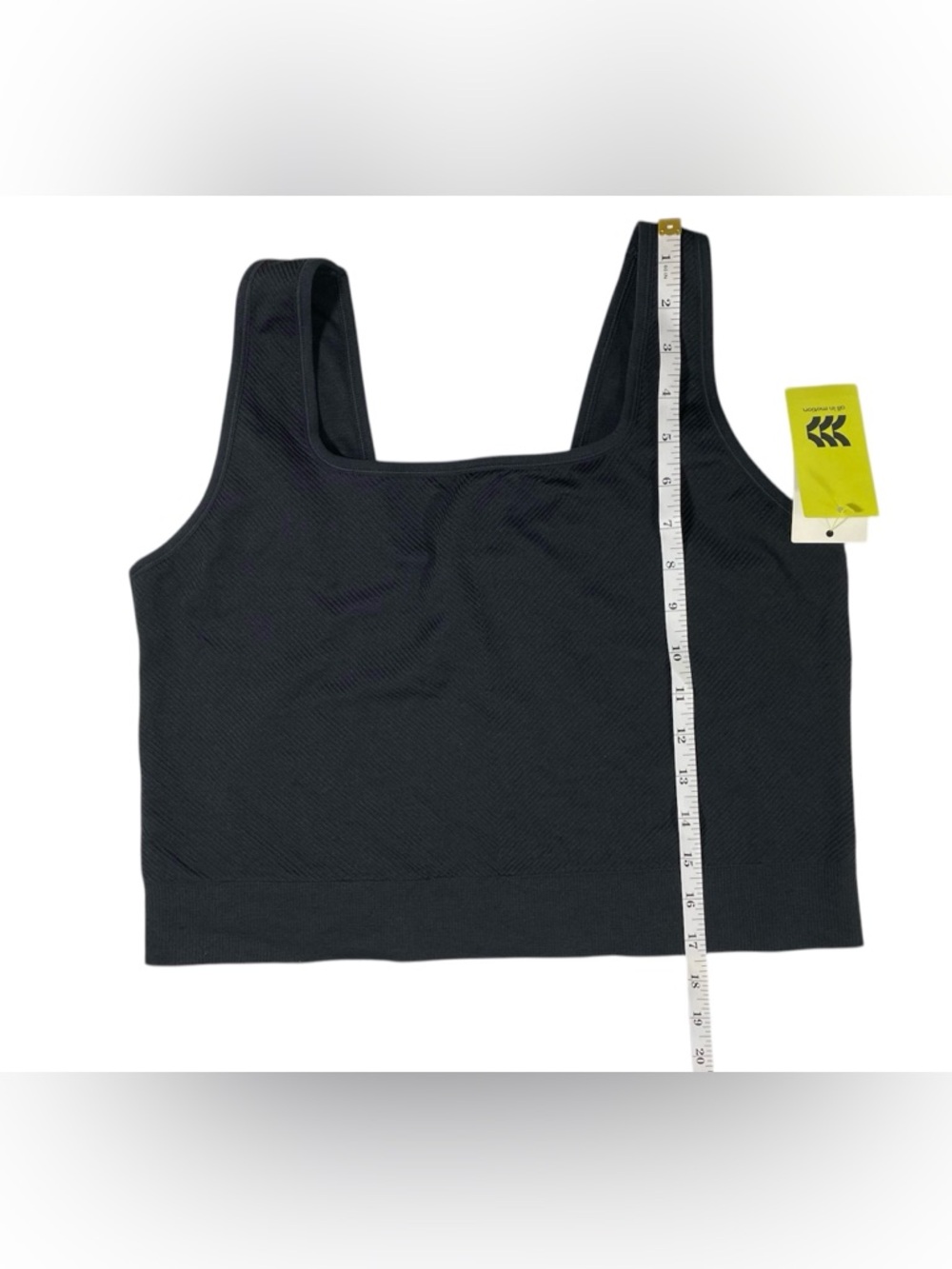 All In Motion Black Sports Bra XXL Seamless Medium Support Athletic Workout Gym - Picture 4 of 5
